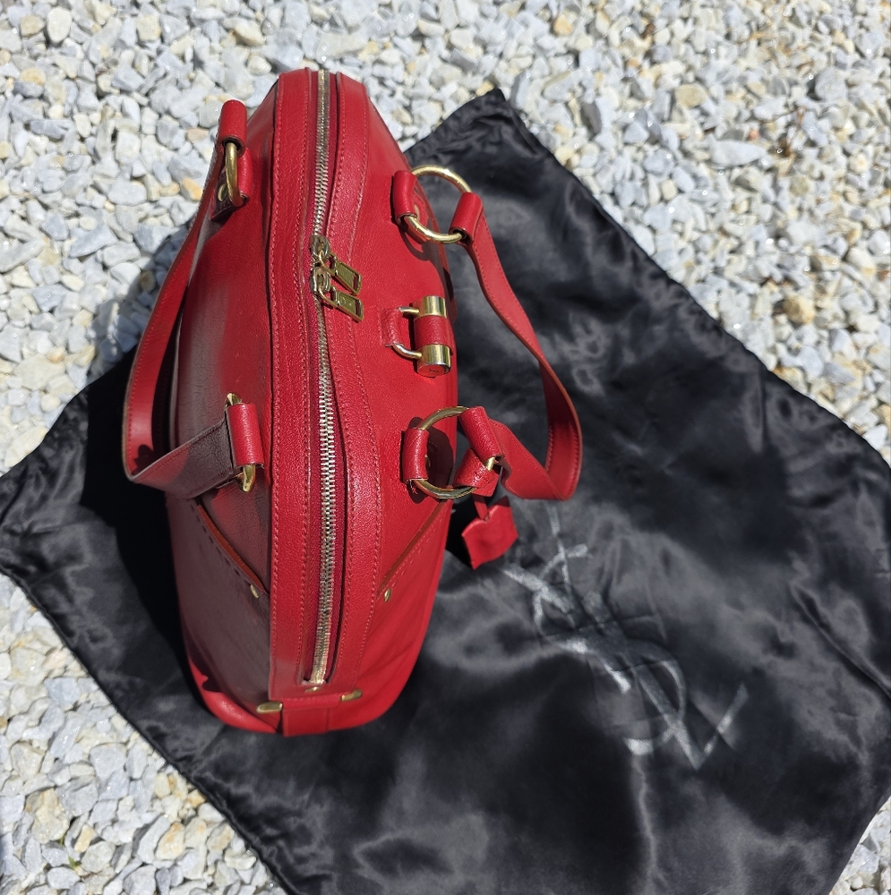 Yves Saint Laurent Large Red Muse Bag - Picture 6 of 16